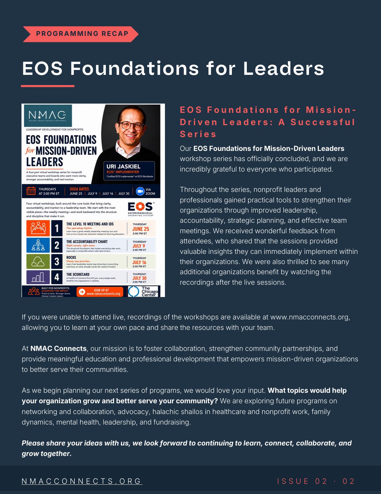 NMAC Connects August 2026 newsletter page 2